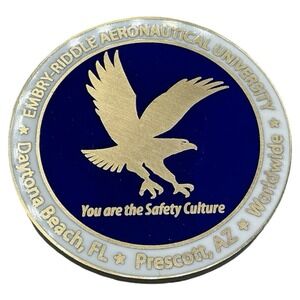 Embry-Riddle Aeronautical University Safety Culture Challenge Coin Serial 4109